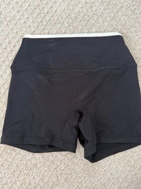 Set Active Women’s Black Athletic Shorts with White Trim